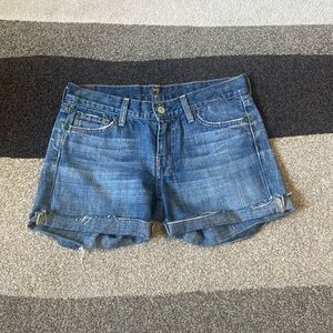 Seven For All Mankind Denim Shorts Women’s Size 27 Cut Off Dojo